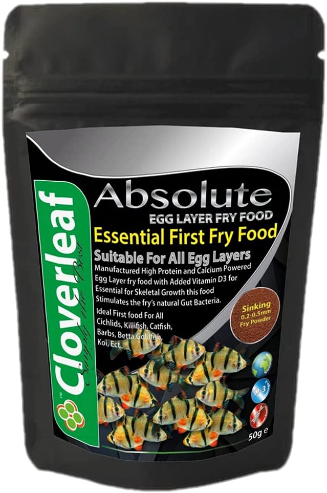 Cloverleaf Absolute Egg Layer 45% High Protein & Calcium Powdered Fry Starter Food 50g